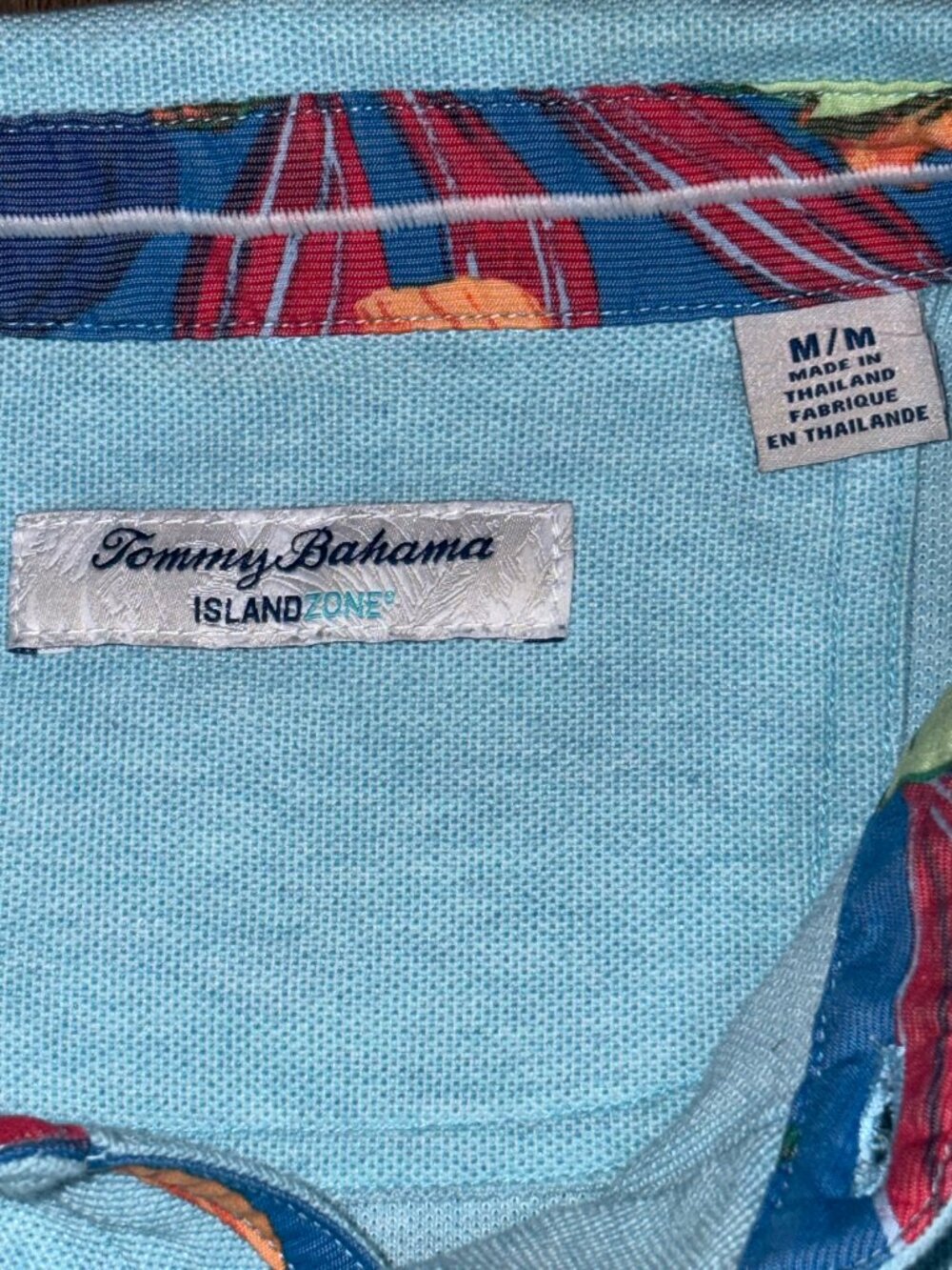 Tommy Bahama Island Zone Shirt Men's Medium Blue - Picture 6 of 11